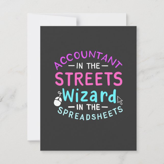 Carte De Remerciements Comptable Dans La Rue (Devant)