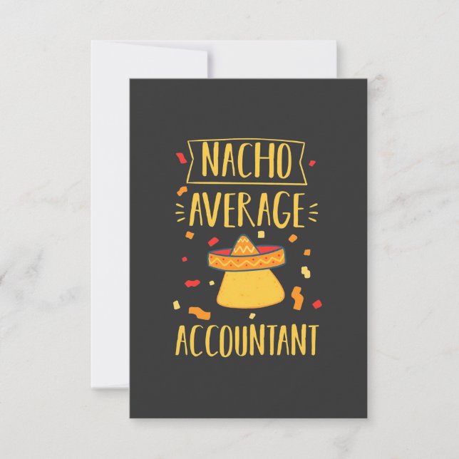 Carte De Remerciements Comptable moyen Nacho (Devant)