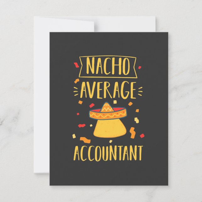 Carte De Remerciements Comptable moyen Nacho (Devant)