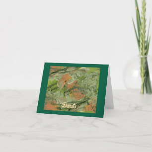 Carte De Remerciements Conception de Camouflage moderne