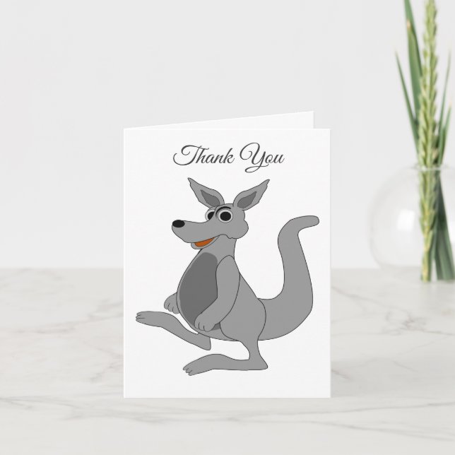 Carte De Remerciements Conception de Kangaroo (Devant)