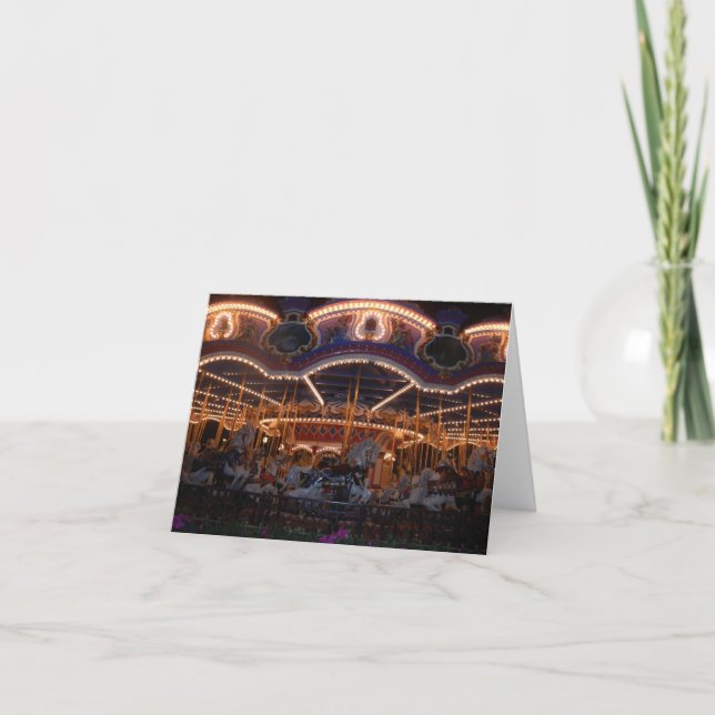 Carte De Remerciements Conception de photos de carrousel Fairytale (Devant)