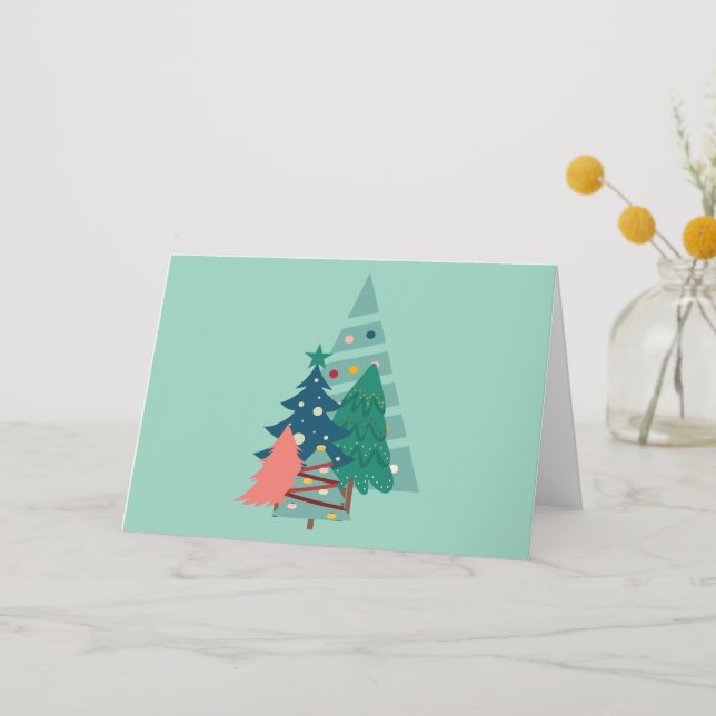 Carte De Remerciements Conception des Evergreens (Recto)