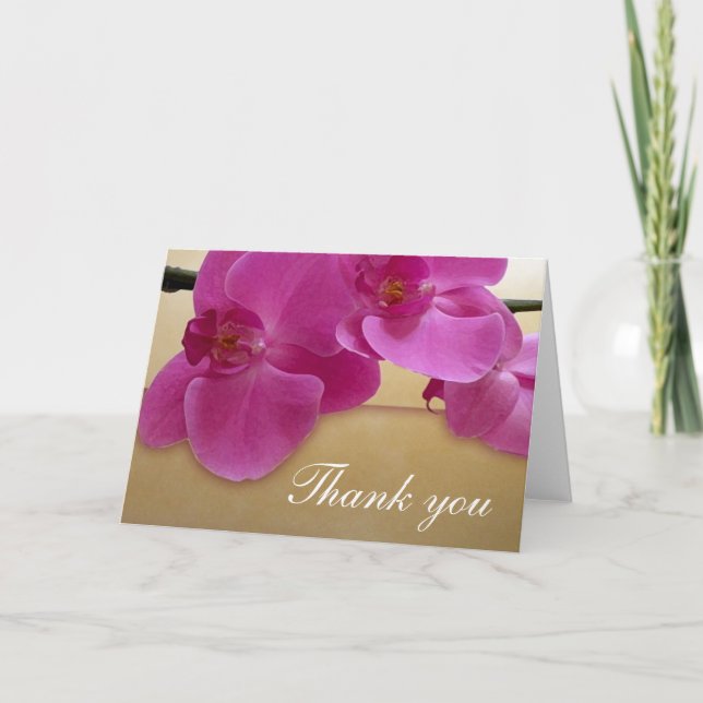 Carte De Remerciements Conception orchidée violette (Devant)