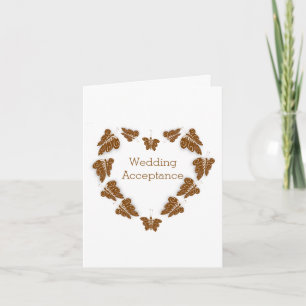 Carte De Remerciements Conception Papillons Chocolat Acceptation de Maria