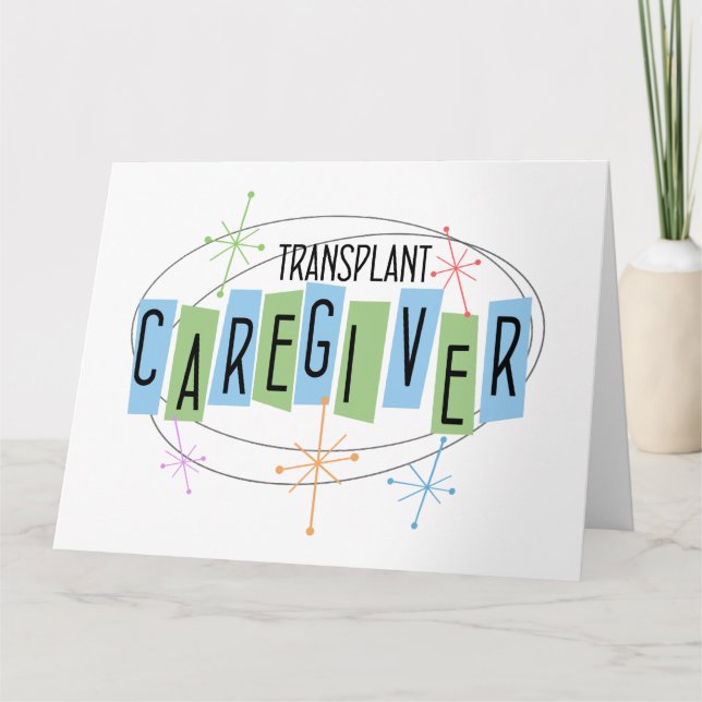 Carte De Remerciements Conception rétro Transplant Caregier (Devant)