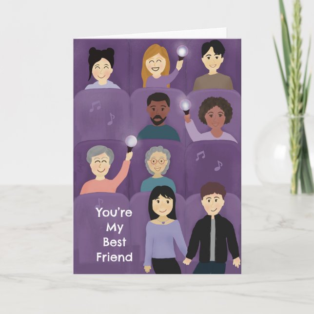 Carte De Remerciements Concert K-pop personnalisé Best Friend Love (Devant)
