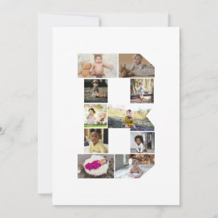 Carte De Remerciements Concevez Votre Propre Collage Photo Lettre B
