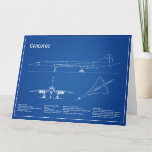Carte De Remerciements Concorde - Plan directeur de l'avion Plans AD
