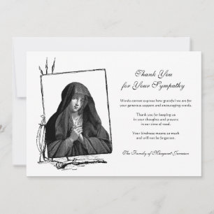Carte De Remerciements Condolence de la Sainte Vierge Marie