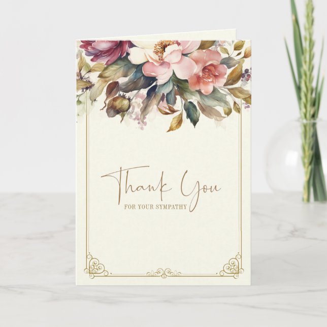 Carte De Remerciements Condolence funéraire du Rosaire de Florence (Devant)