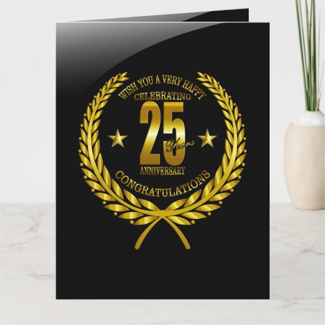 Carte De Remerciements Congratulations to the 25th Anniversary (Devant)