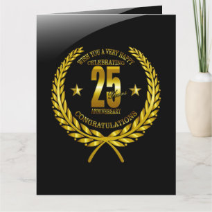 Carte De Remerciements Congratulations to the 25th Anniversary