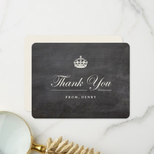 Carte De Remerciements Conserver le calme Vintage Chalkboard Adulte fête 