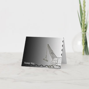 Carte De Remerciements Construction en acier moderne