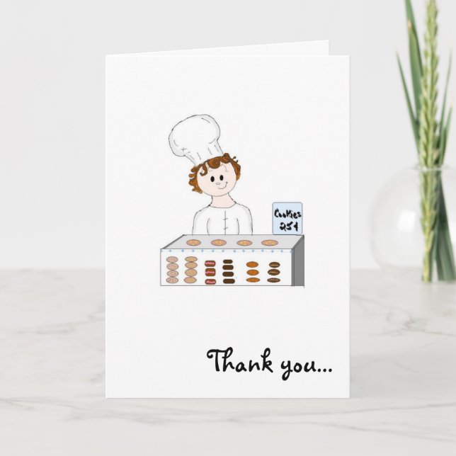 Carte De Remerciements Cookie Baker (Devant)