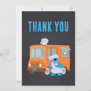 Carte De Remerciements Cookie Monster Chalkboard Food Truck Anniversaire