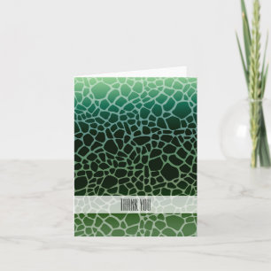Carte De Remerciements Copie verte de girafe d'Ombre