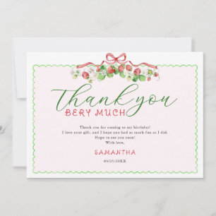 Carte De Remerciements Coquette Berry Sweet N'importe quel âge Anniversai