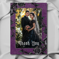 Corbeau noir gothique et Mariage photo violet Rose
