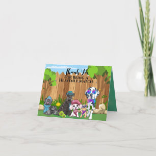 Carte De Remerciements Correspondance céleste Animaux de compagnie aidant