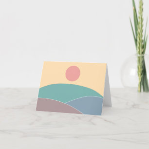 Carte De Remerciements Coucher de soleil coloré