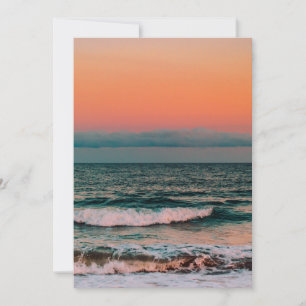 Carte De Remerciements coucher de soleil sur la mer