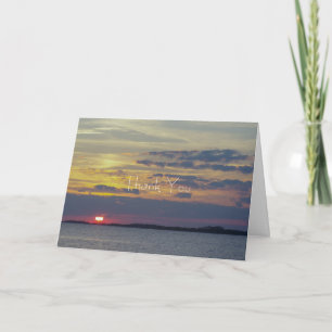 Carte De Remerciements Coucher de soleil sur l'île