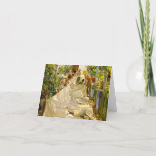 Carte De Remerciements Coudre la voile par Joaquin Sorolla