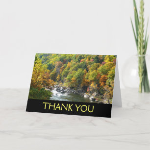 Carte De Remerciements Couleur d'automne dans le parc d'état d'Ohiopyle