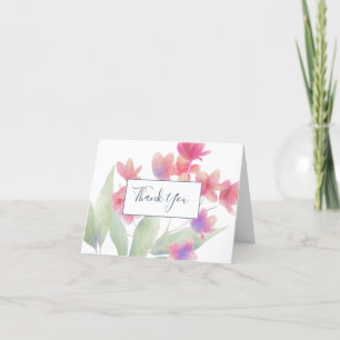 Carte De Remerciements Couleur de l'eau Plumeria