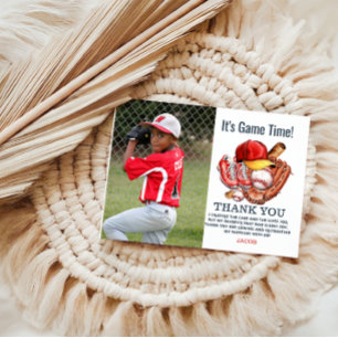 Carte De Remerciements Couleur d'eau du Anniversaire de enfant de base-ba