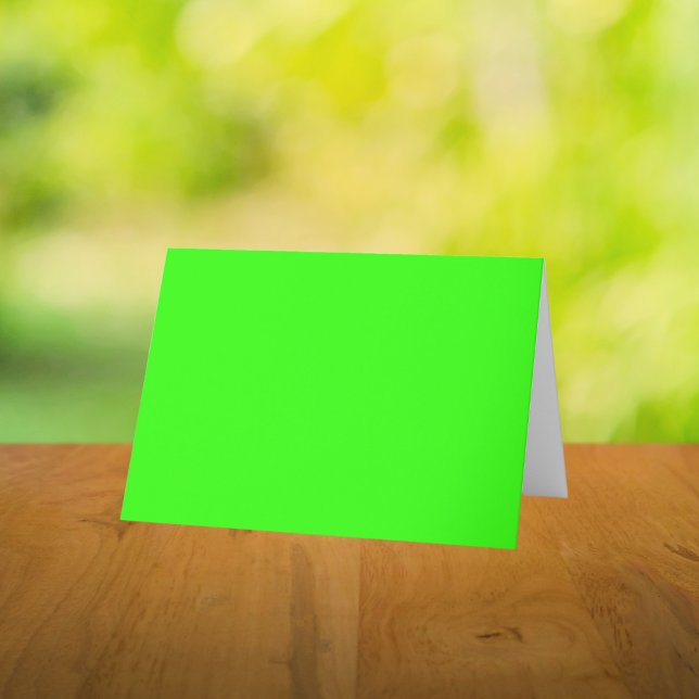 Carte De Remerciements Couleur solide verte néon (Créateur téléchargé)
