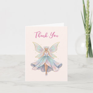 Carte De Remerciements Couleurs pastel de l'ange magique fée
