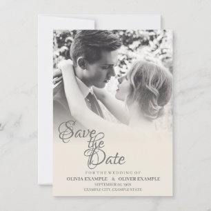 Carte De Remerciements Couple mariage en monochrome