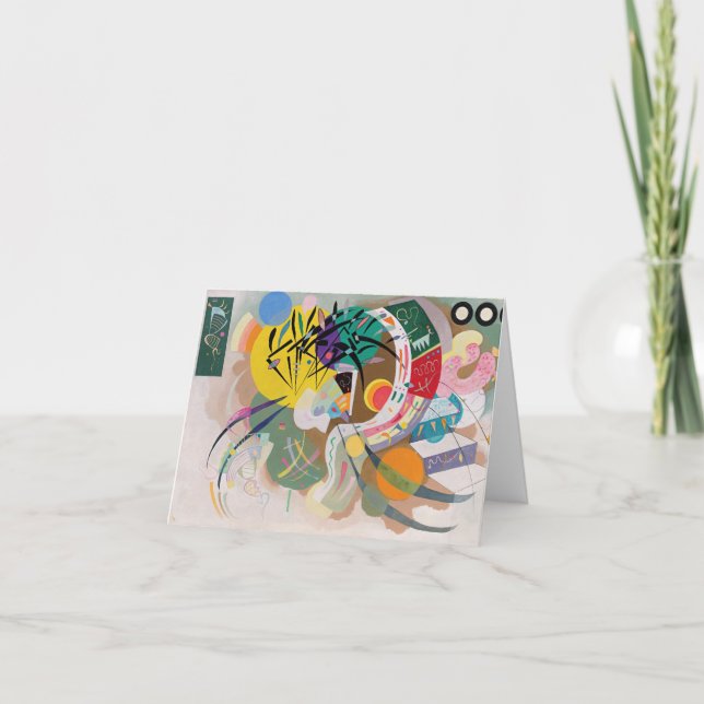 Carte De Remerciements Courbe Dominante par Wassily Kandinsky (Devant)