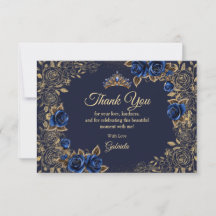 Couronne de roses florales en bleu marine pour Qui