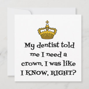 CARTE DE REMERCIEMENTS COURONNE DENTISTE