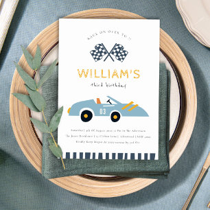 Carte De Remerciements Course sur plus de voiture de course n'importe que