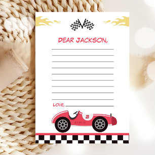 Carte De Remerciements Course Voiture Anniversaire Fête Heure Capsule Not