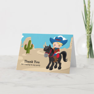 Carte De Remerciements Cowboy