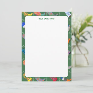 Carte De Remerciements Cowboy Boots Colorful Stationery Personalized Card