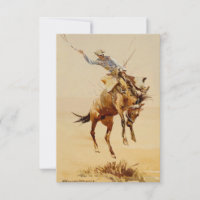 Cowboy sur un Bucking Horse #2 par Edward Borein