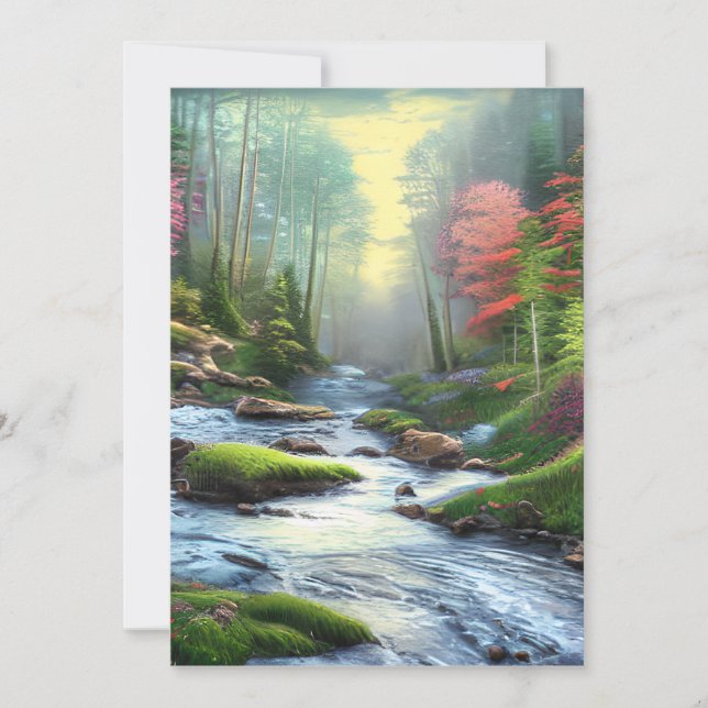 Carte De Remerciements Creek de Mountain (Devant)