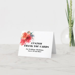 Carte De Remerciements Créez votre propre floral personnalisé