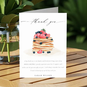 Carte De Remerciements Crêpe aux fruits rustique mignon Lavis de mariage