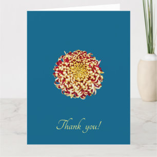 Carte De Remerciements Crimson Chrysanthemum