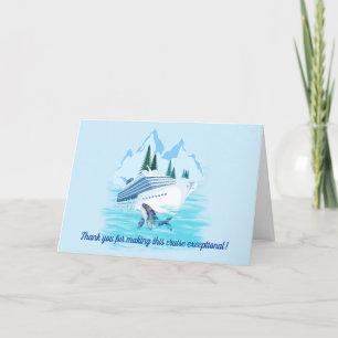 Carte De Remerciements Croisière Alaska Mountains Équipage personnalisé