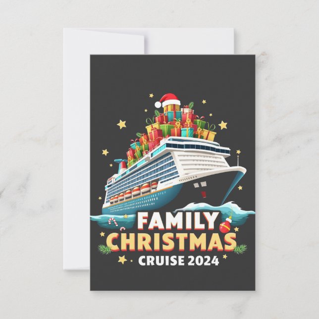 Carte De Remerciements Croisière de Noël en famille 2024 tenue de match (Devant)