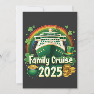Carte De Remerciements Croisière en famille 2025 St. Patrick’s Matching L